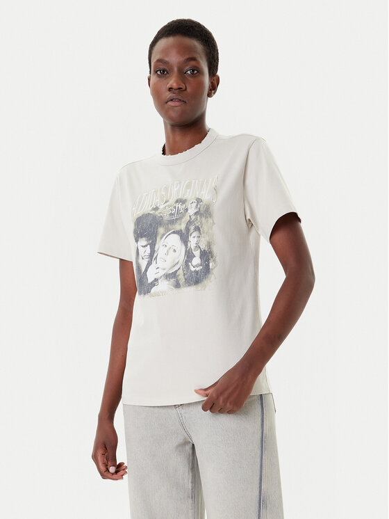 adidas Тишърт 20th Century Fox Disney JX1282 Бежов Regular Fit цвят на ниска цена