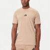 adidas Тишърт Essentials 3-Stripes JX0734 Бежов Regular Fit цвят на ниска цена