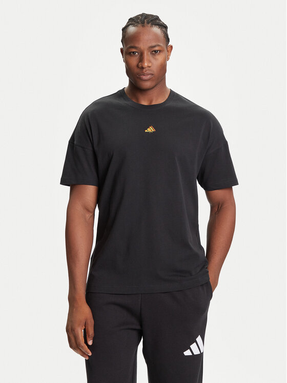 adidas Тишърт Fortnite Graphic JV7964 Черен Loose Fit цвят на ниска цена