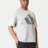 adidas Тишърт JM1707 Сив Loose Fit цвят на ниска цена