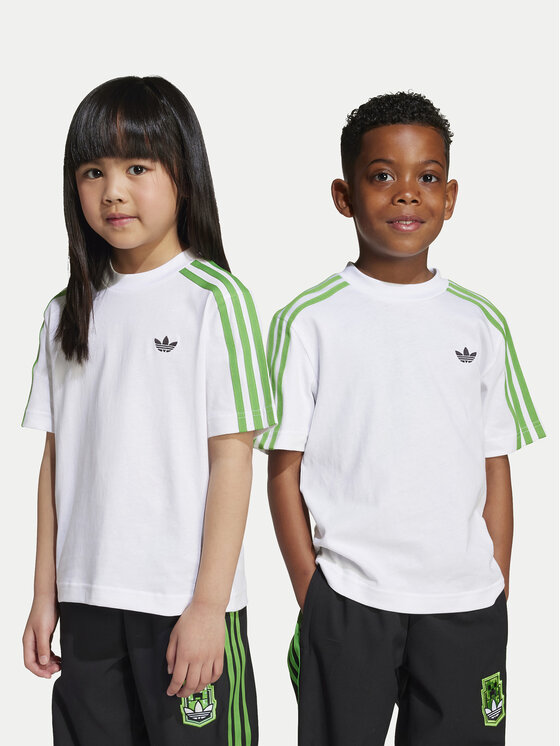 adidas Тишърт Minecraft JW5329 Бял Loose Fit цвят на ниска цена