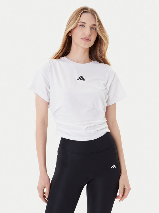 adidas Тишърт Power JX1194 Бял Regular Fit цвят на ниска цена