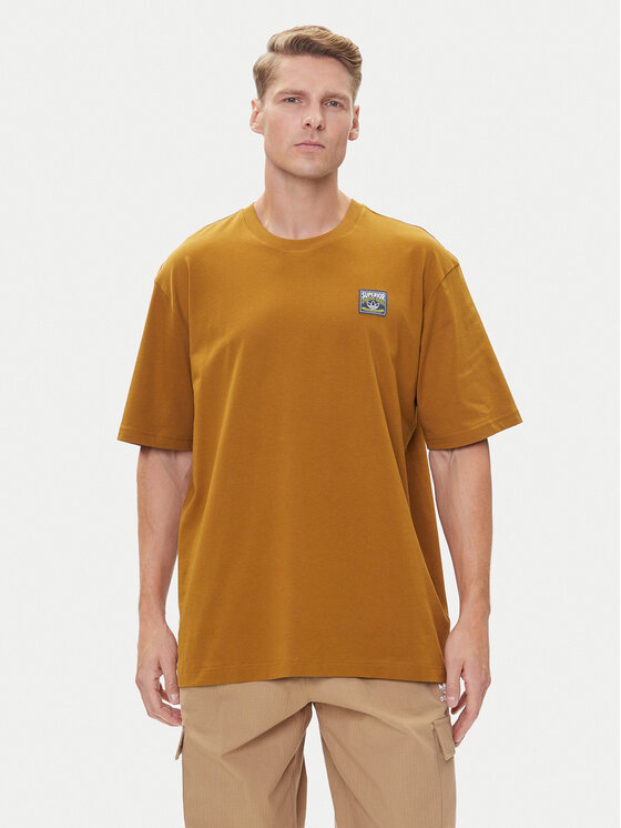 adidas Тишърт Wabash JW0160 Кафяв Loose Fit цвят на ниска цена