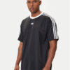 adidas Тишърт adicolor Jacquard JW5876 Черен Loose Fit цвят на ниска цена