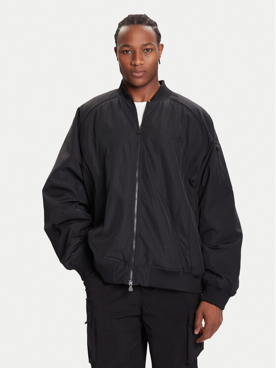 adidas Яке бомбър Teamgeist JW3498 Черен Loose Fit цвят на ниска цена