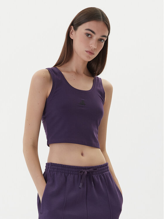 adidas топ Essentials Small Logo KB7127 Виолетов Slim Fit цвят на ниска цена