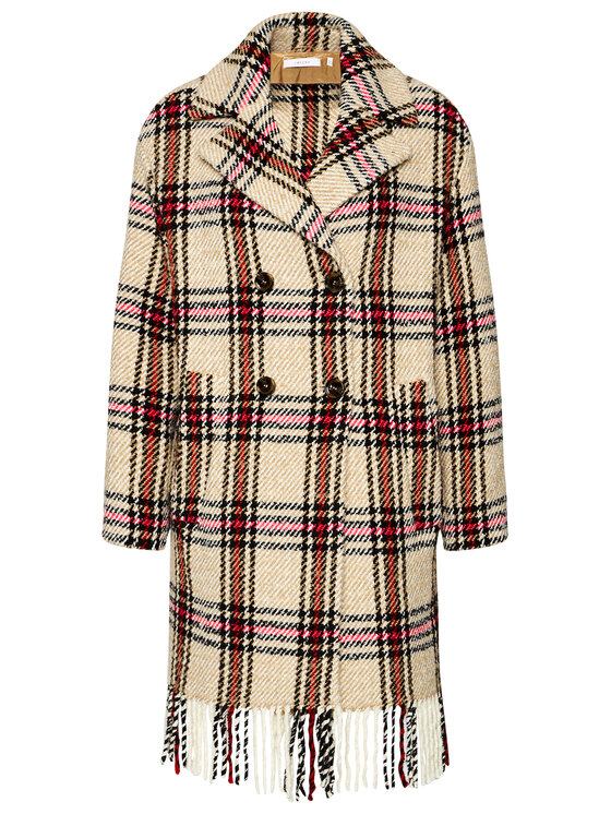 iBlues Вълнено палто Lux 70160606 Бежов Regular Fit цвят на ниска цена