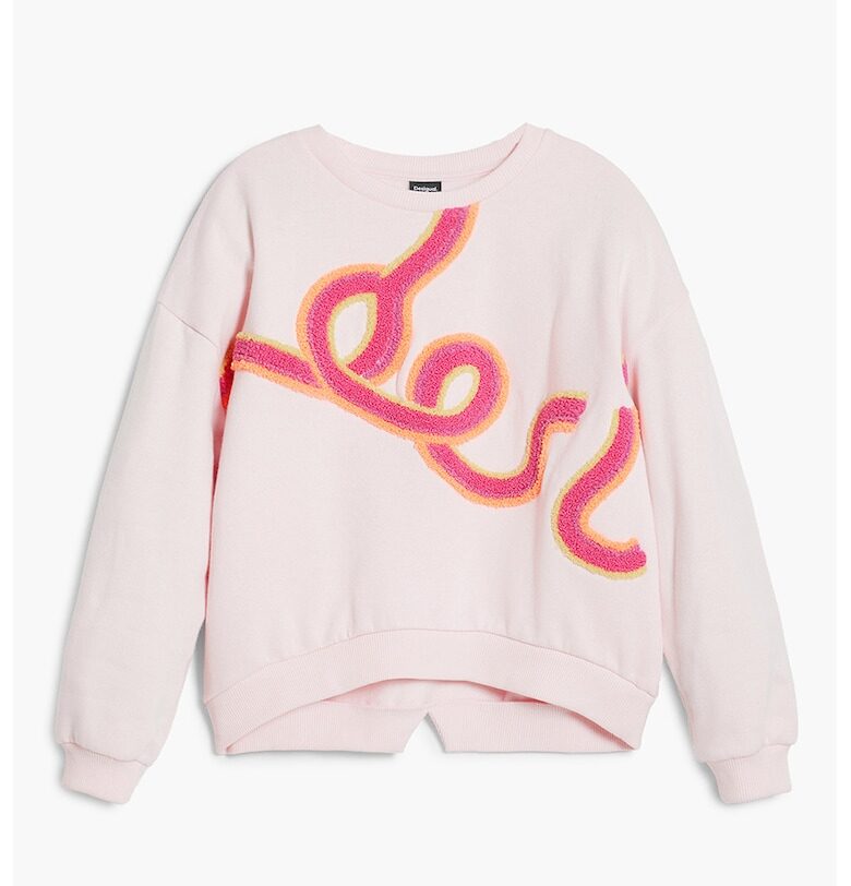 Асиметричен суитшърт с пухена апликация DESIGUAL