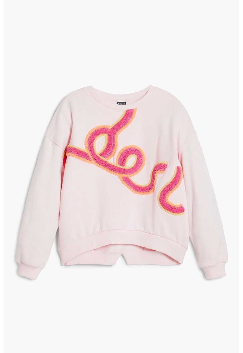 Асиметричен суитшърт с пухена апликация DESIGUAL