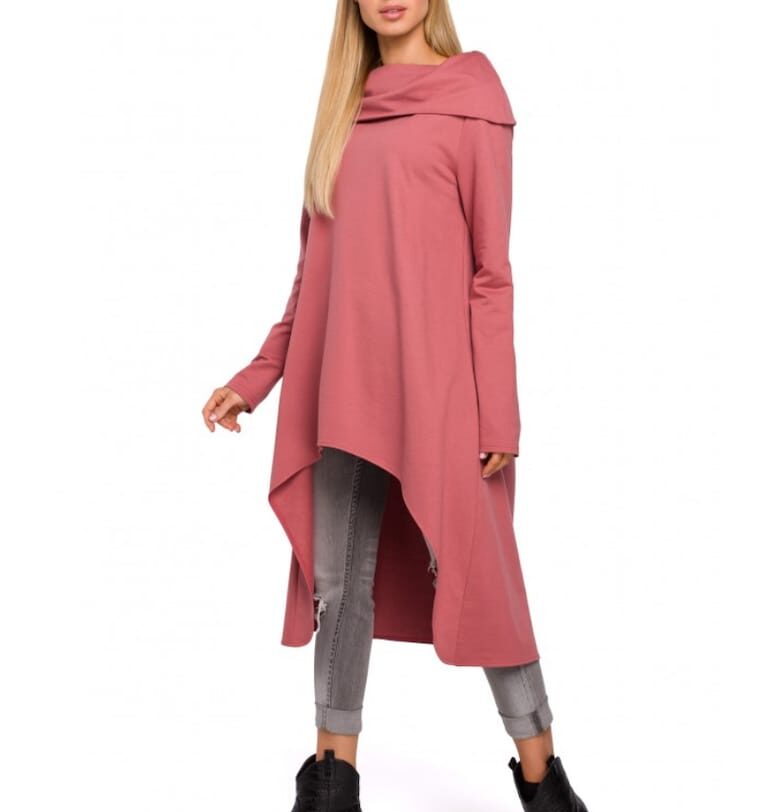 Асиметрична туника -  Памук - Розово MOE