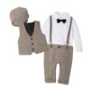 Бежов костюм за момчета Mike OEM Nannie