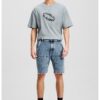 Бермуди от деним с незавършен подгъв KARL LAGERFELD JEANS