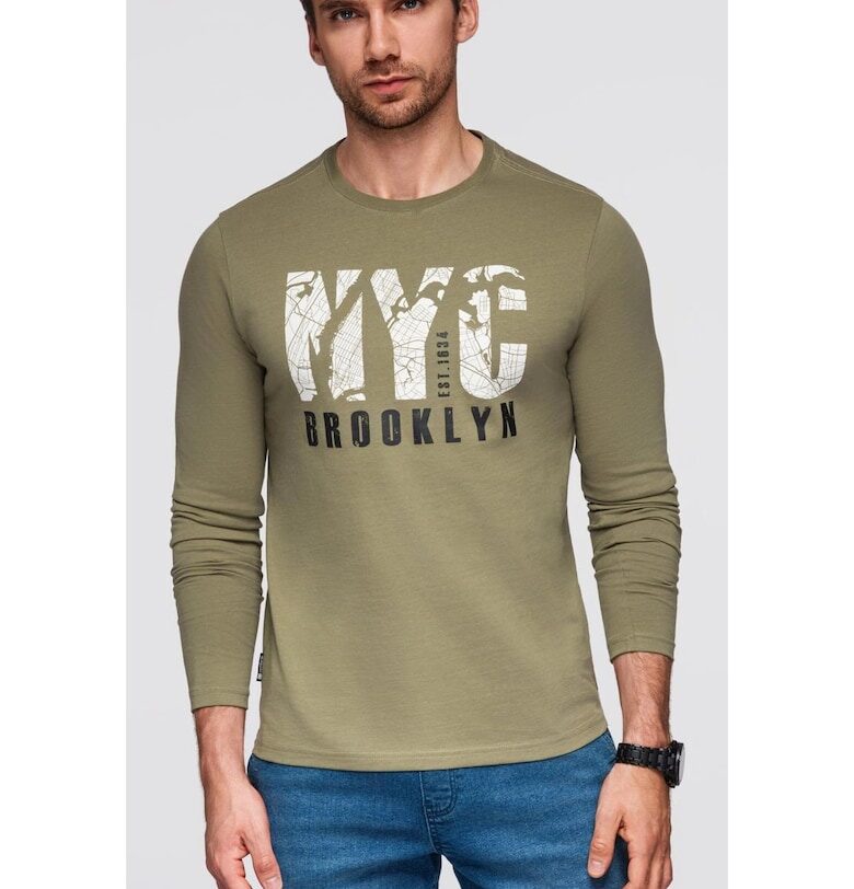 Блуза с градски принт  OM-LSPT-0131 OMBRE