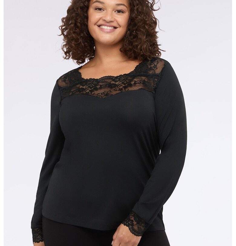 Блуза с модал с дантелена подплата Fiorella Rubino