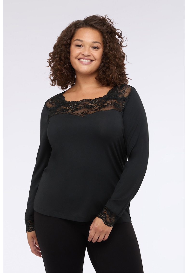 Блуза с модал с дантелена подплата Fiorella Rubino