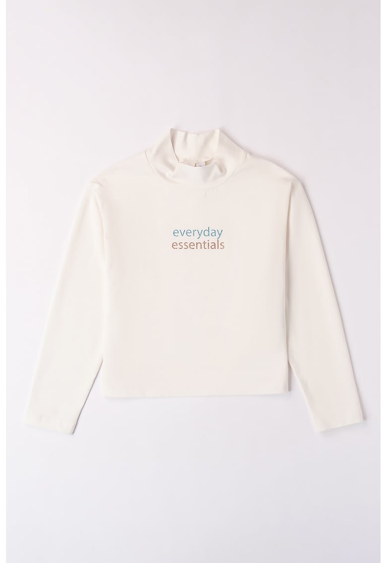 Блуза с надпис и ниска яка IDO