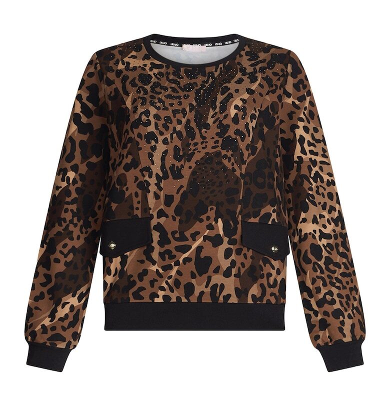 Блуза с овално деколте и животински принт Liu Jo