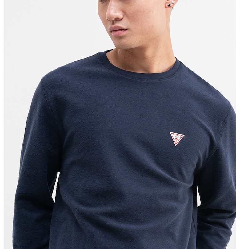 Блуза с овално деколте и лого GUESS JEANS