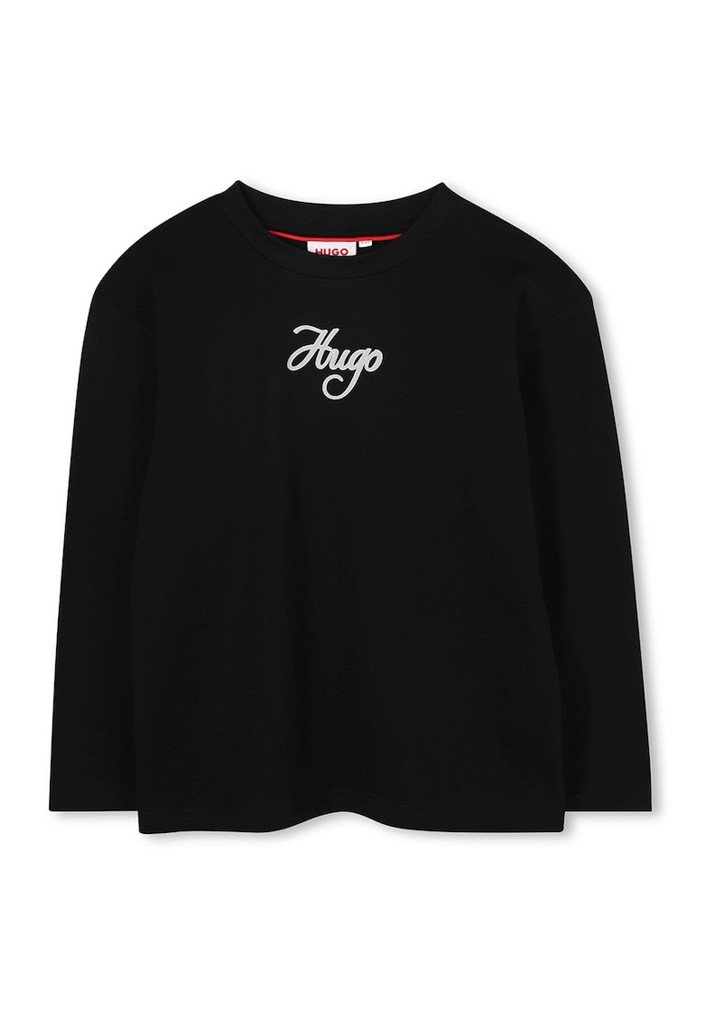 Блуза с овално деколте и лого HUGO