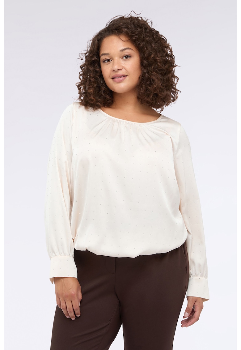 Блуза с овално деколте и точки Fiorella Rubino