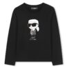 Блуза с памук с лого KARL LAGERFELD KIDS