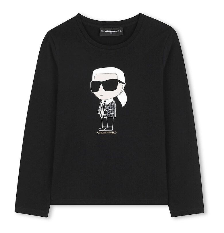 Блуза с памук с лого KARL LAGERFELD KIDS