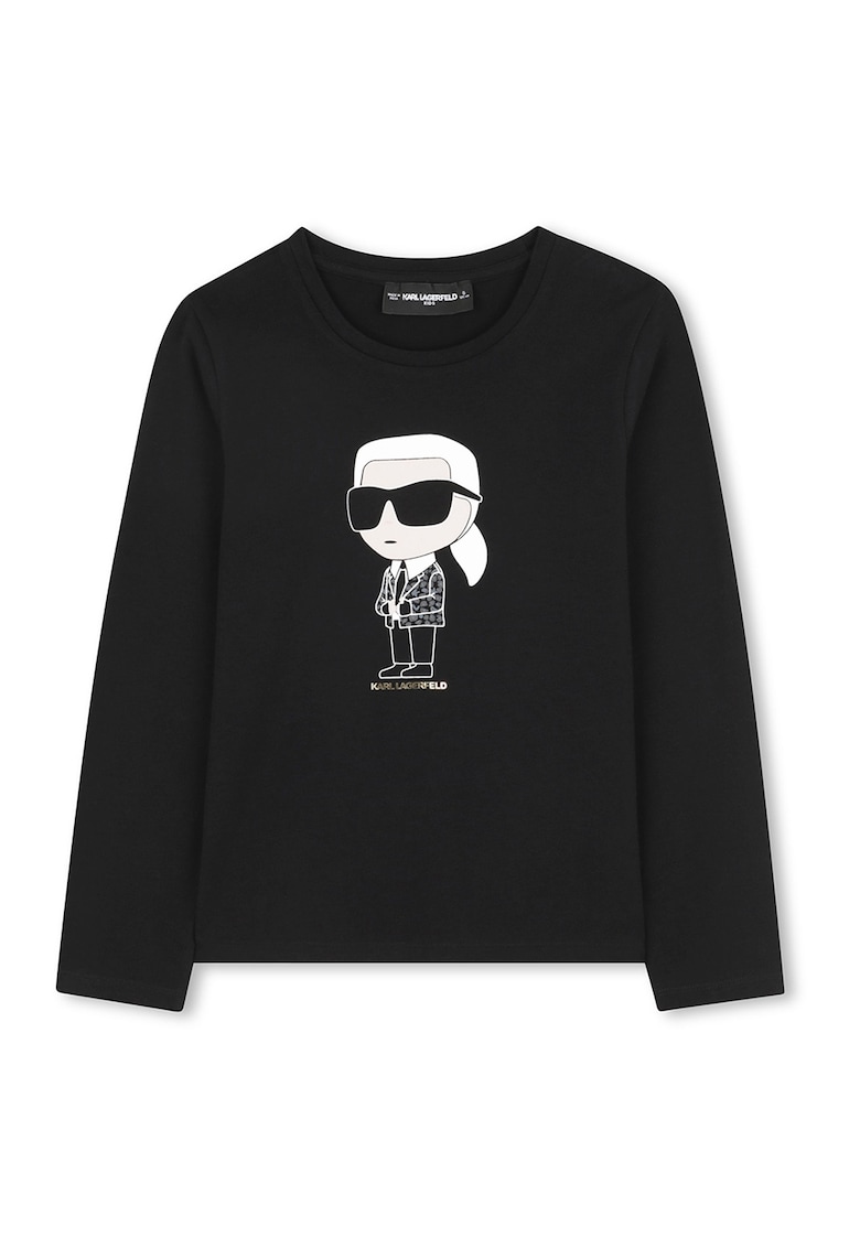 Блуза с памук с лого KARL LAGERFELD KIDS