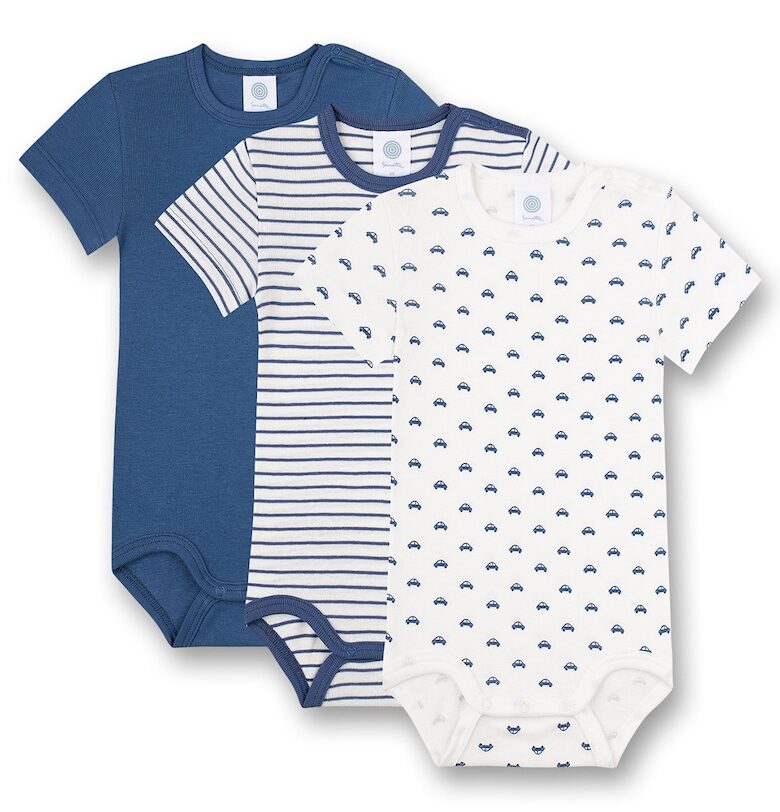 Бодита от памук с шарки - 3 броя Sanetta