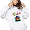Бял дамски суичър - Aloha THEICONIC