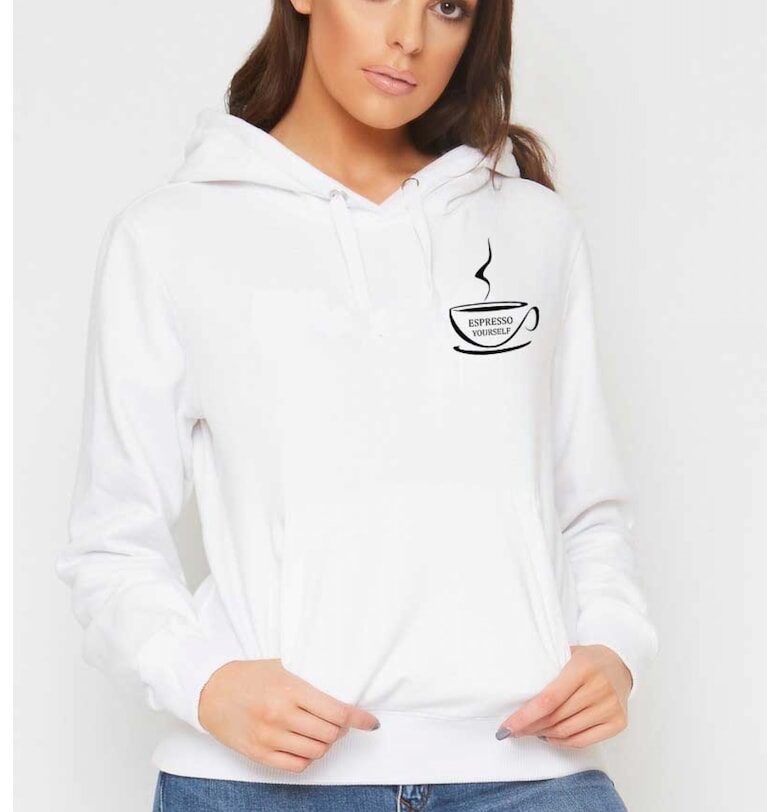 Бял дамски суичър - Espresso Yourself II THEICONIC