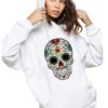 Бял дамски суичър - Sugar Skull THEICONIC