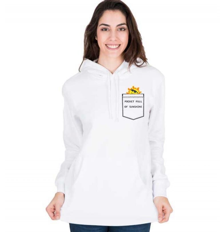 Бял дамски суичър - Sunshine THEICONIC