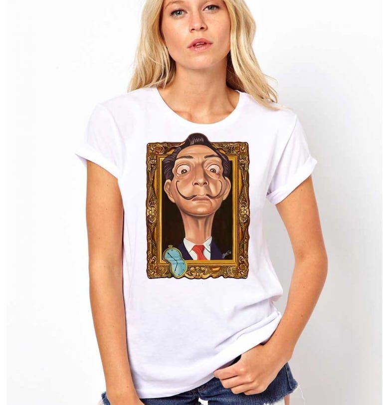 Бяла дамска тениска - Dali - Frame THEICONIC