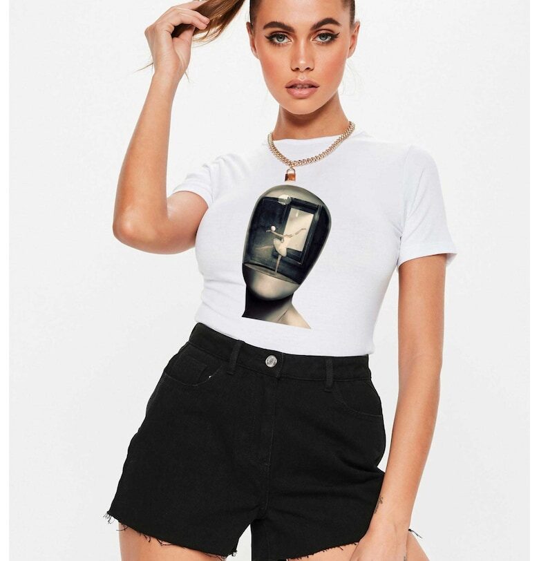 Бяла дамска тениска - Dali - Globe THEICONIC