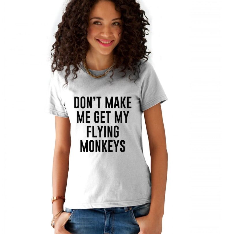 Бяла дамска тениска - Flying Monkeys THEICONIC