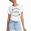 Бяла дамска тениска - Karma THEICONIC