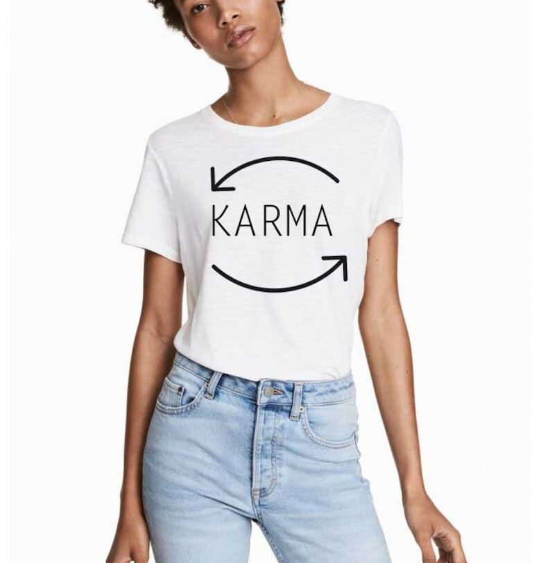 Бяла дамска тениска - Karma THEICONIC