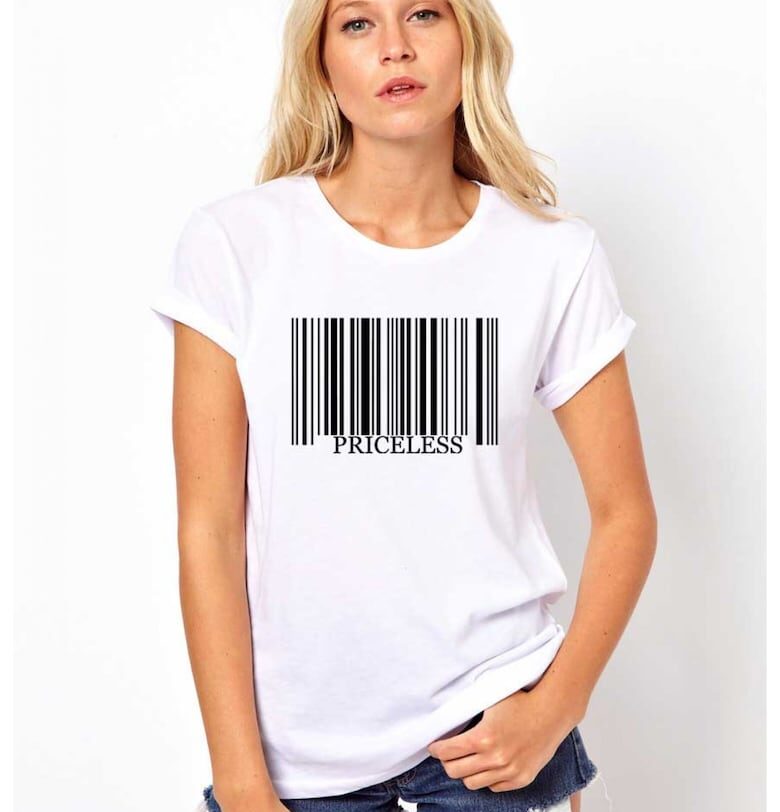 Бяла дамска тениска - Безценно THEICONIC