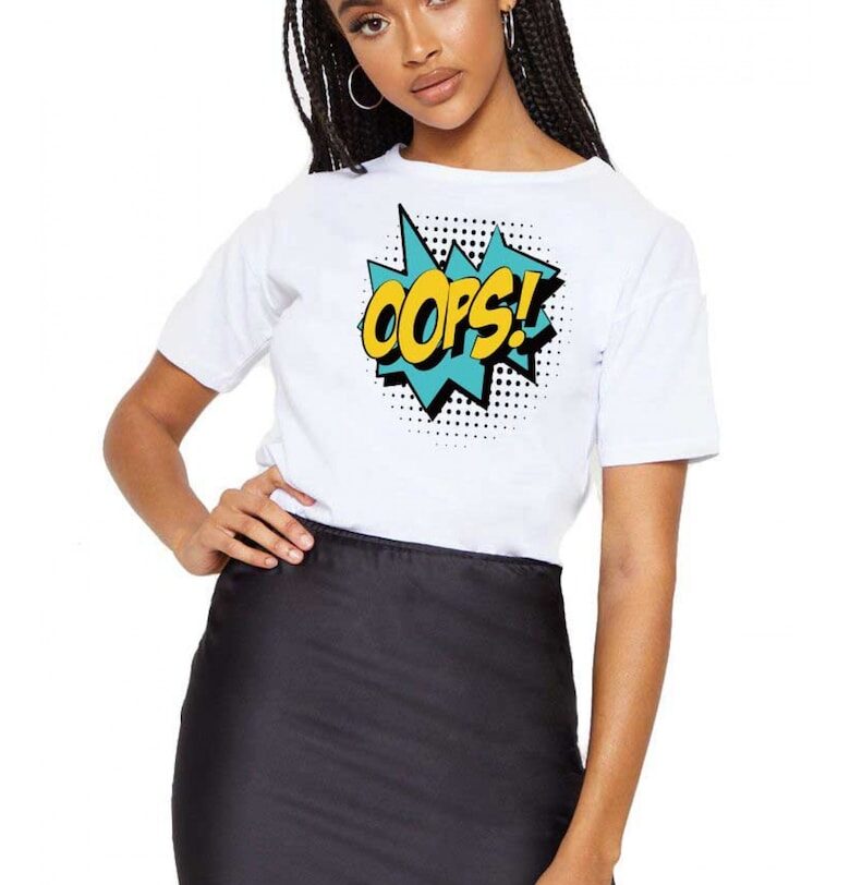 Бяла дамска тениска - Опа THEICONIC