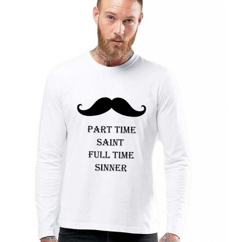 Бяла мъжка блуза - Sinner THEICONIC