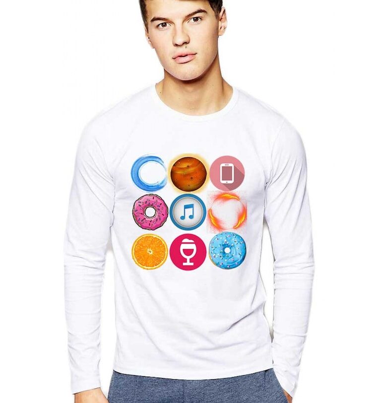 Бяла мъжка блуза - Кръг THEICONIC