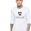 Бяла мъжка блуза - ф*к от Мики Маус THEICONIC