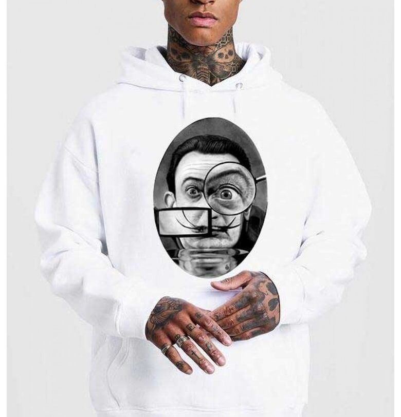 Бяла мъжка качулка - Dali - The Watcher THEICONIC