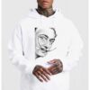 Бяла мъжка качулка - Dali - Портрет THEICONIC