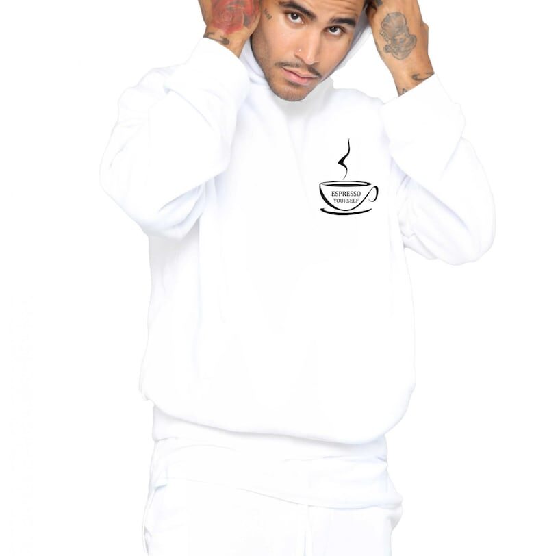 Бяла мъжка качулка - Espresso Yourself II THEICONIC