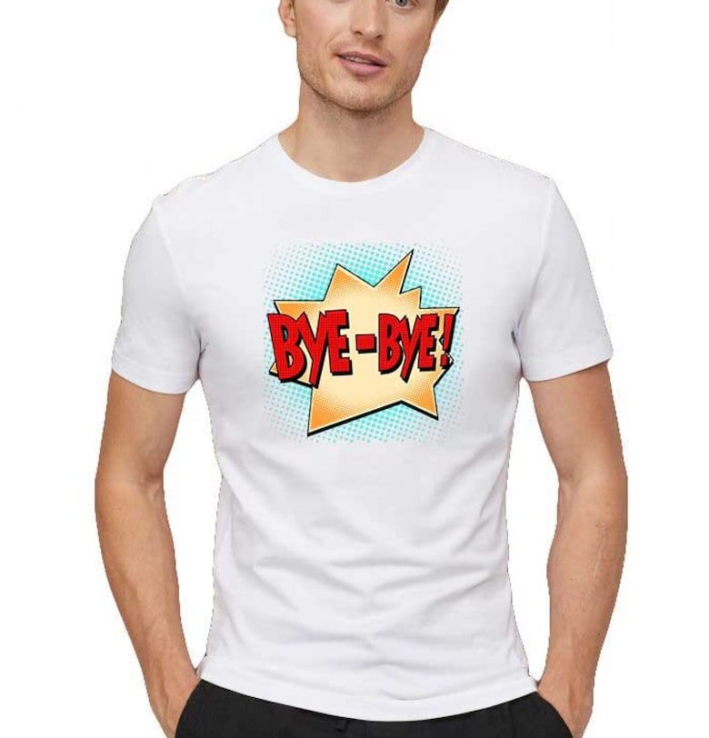 Бяла мъжка тениска - Bye Bye THEICONIC
