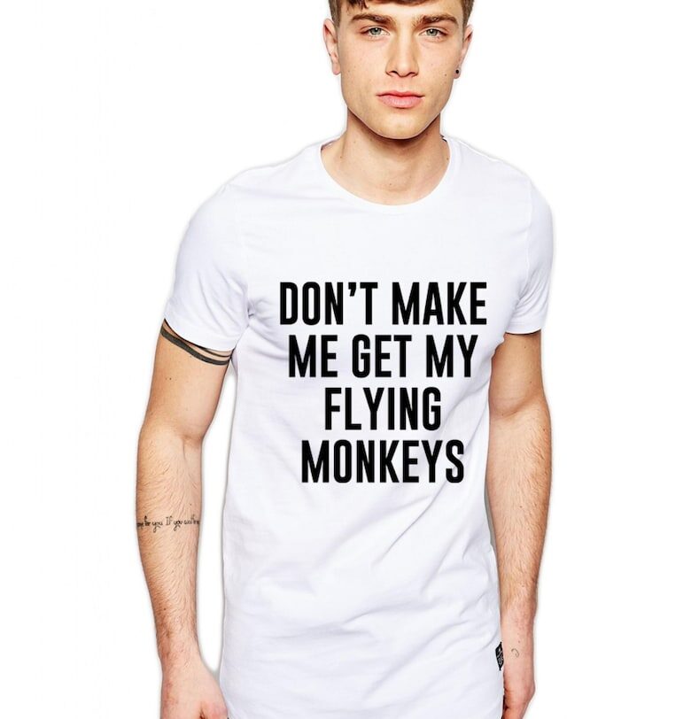 Бяла мъжка тениска - Flying Monkeys THEICONIC