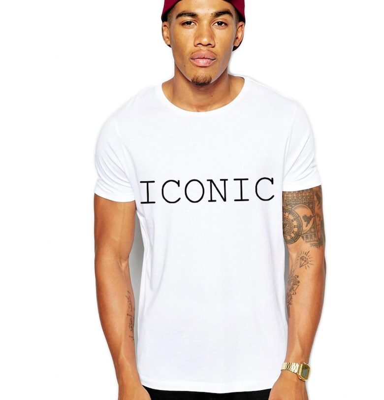 Бяла мъжка тениска - ICONIC THEICONIC
