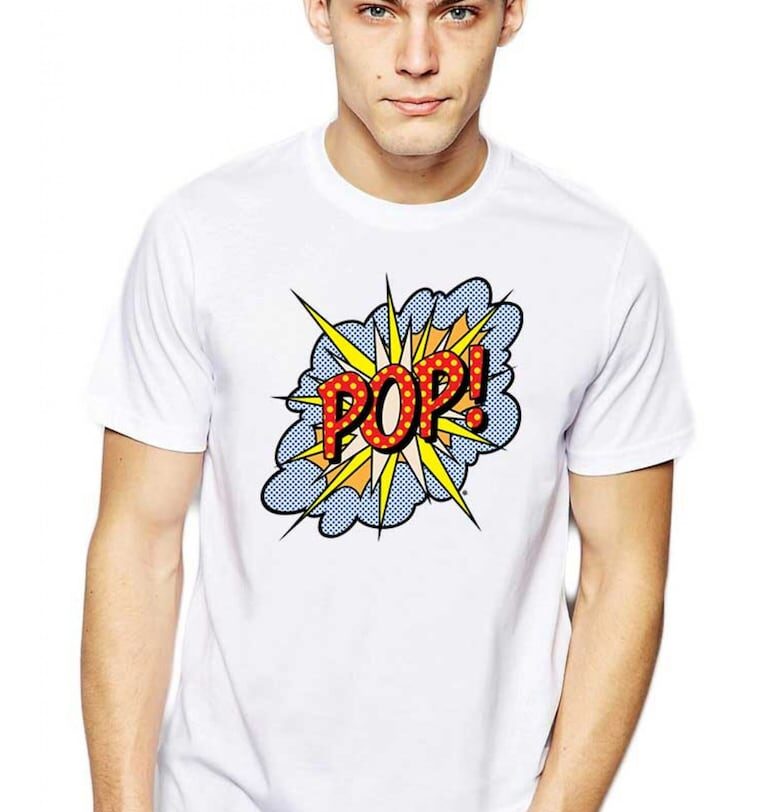 Бяла мъжка тениска - POP THEICONIC
