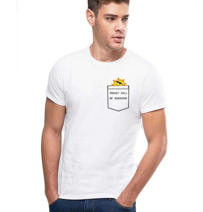Бяла мъжка тениска - Sunshine THEICONIC